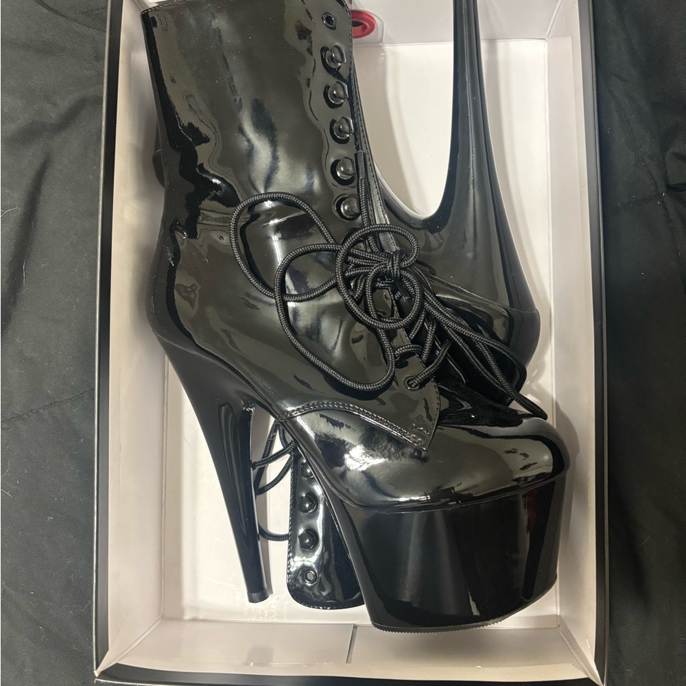 Pleaser Black Stiletto Platform Heels- NEVER WORN